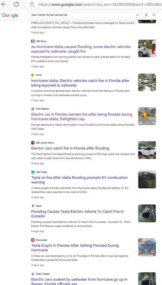 Porsche Cayenne EV "Some electric vehicles exposed to Hurricane saltwater flooding caught fire" - Article 1693949908056