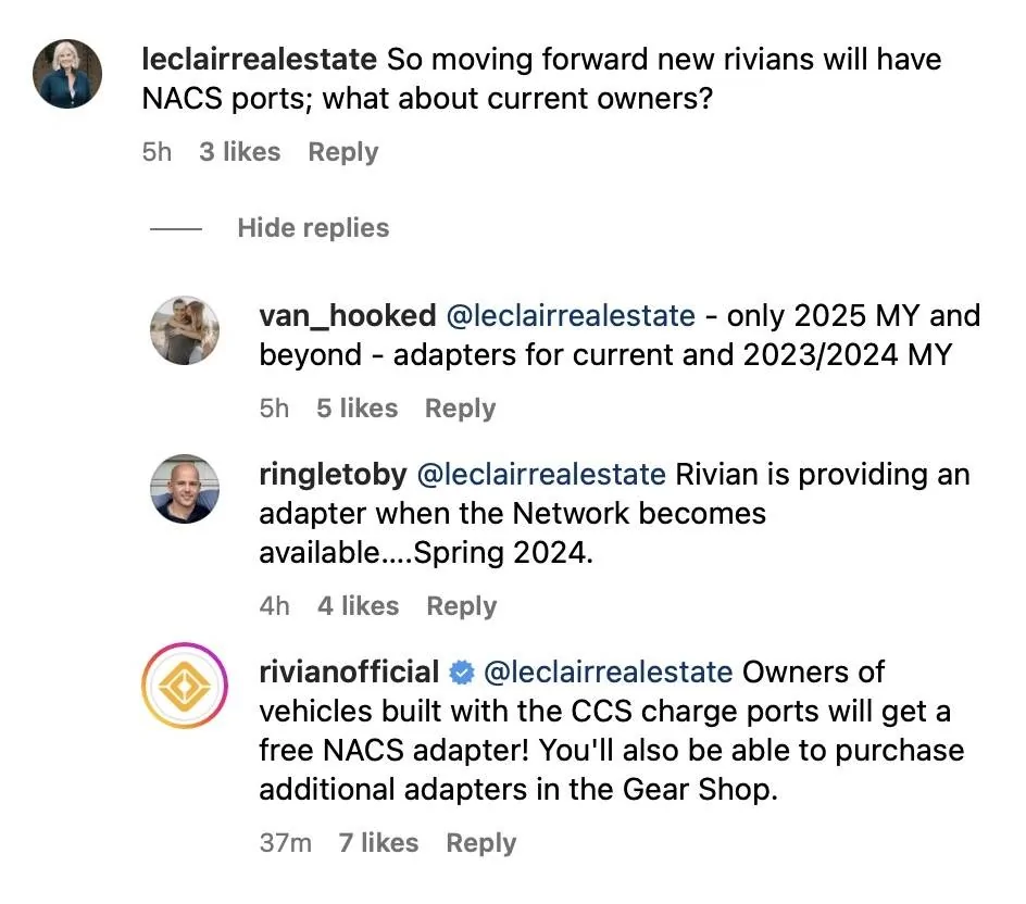 Porsche Cayenne EV Rivian adopting Tesla NACS charging standard! Image 6-20-23 at 11.39 AM