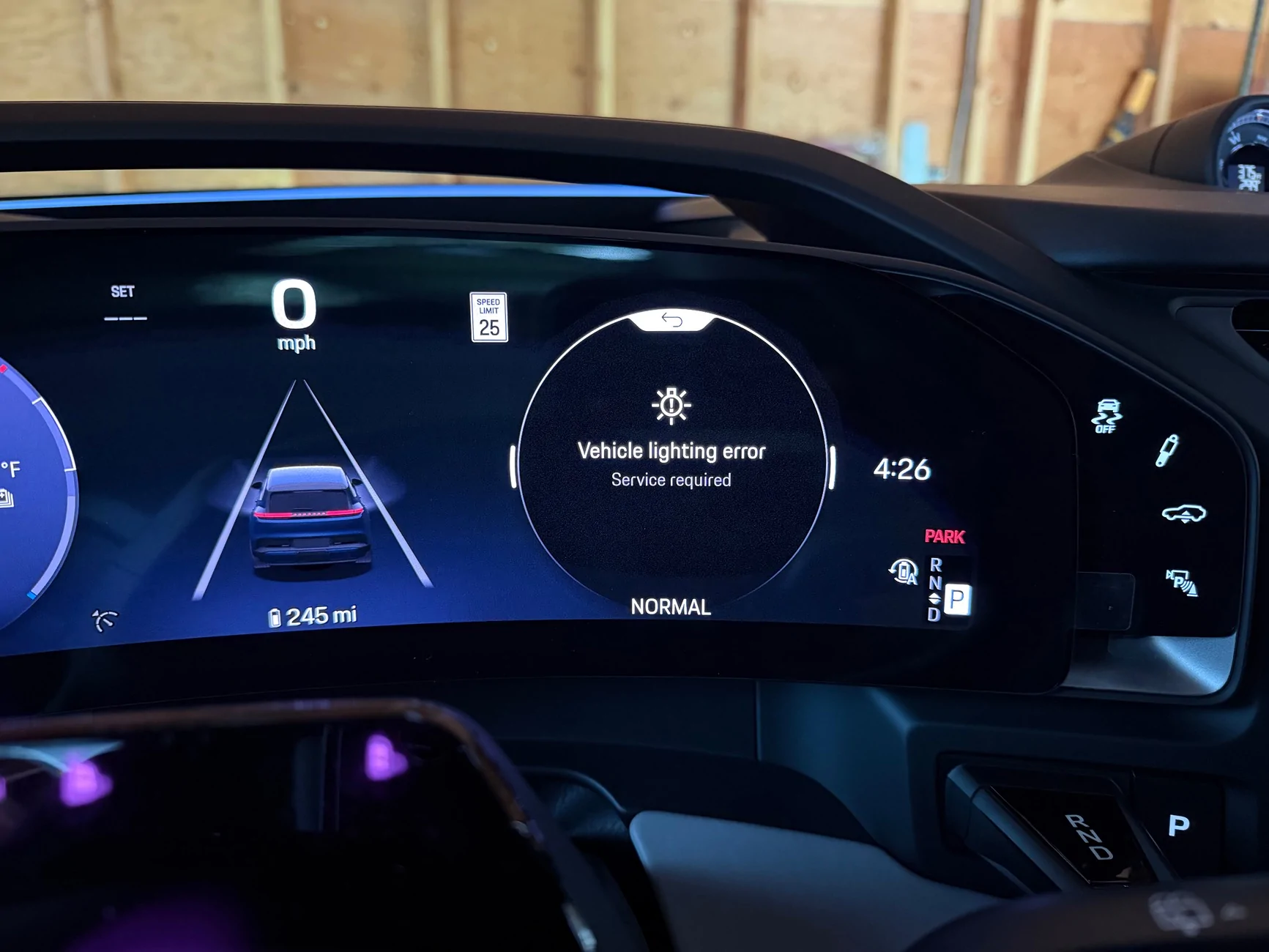 Porsche Cayenne EV Vehicle Lighting Error IMG_0261