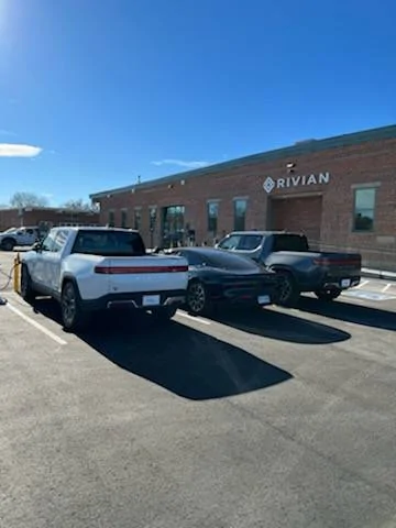 Porsche Cayenne EV Way off topic:   when my Taycan met Rivian IMG_1751.HEIC