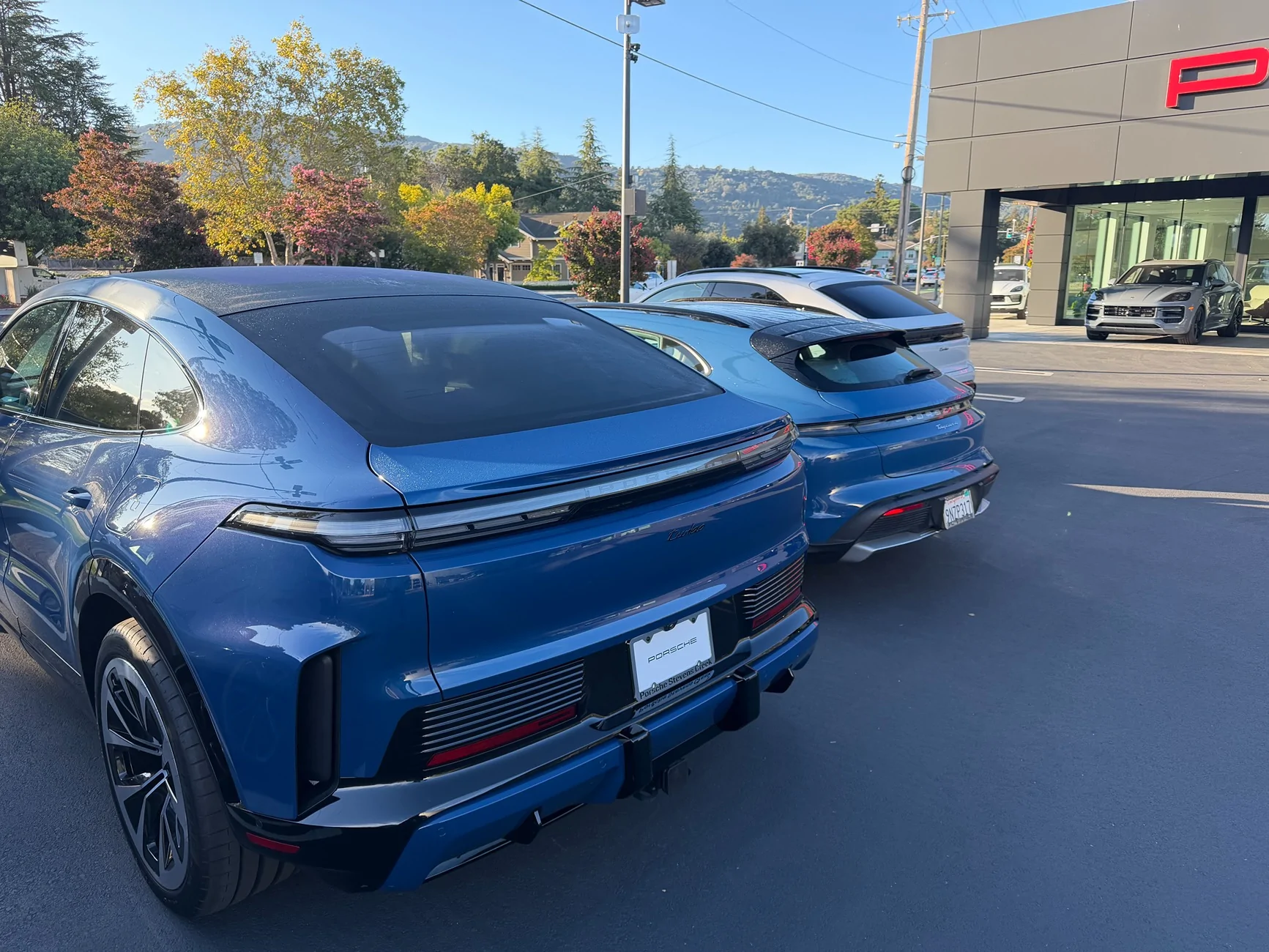 Porsche Cayenne EV Napali Blue Cayenne Coupe Turbo EV in the Wild IMG_2070