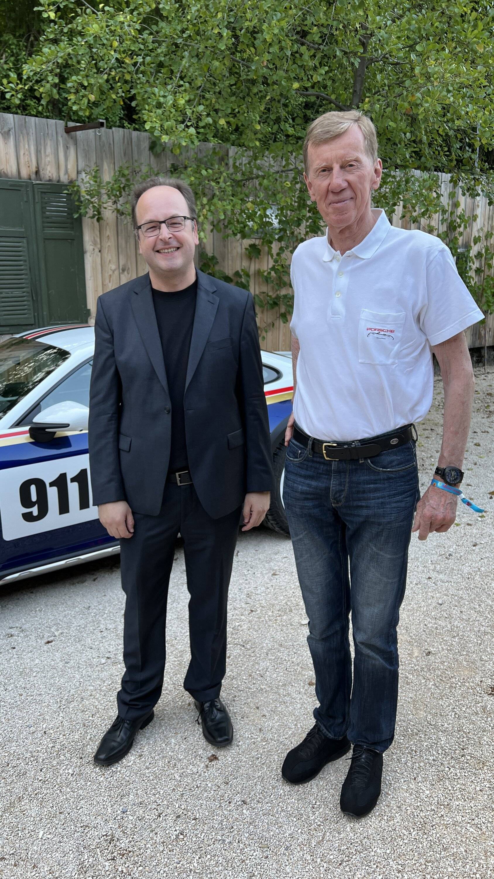 Porsche Cayenne EV Walter Röhrl cool as a cucumber IMG_7154