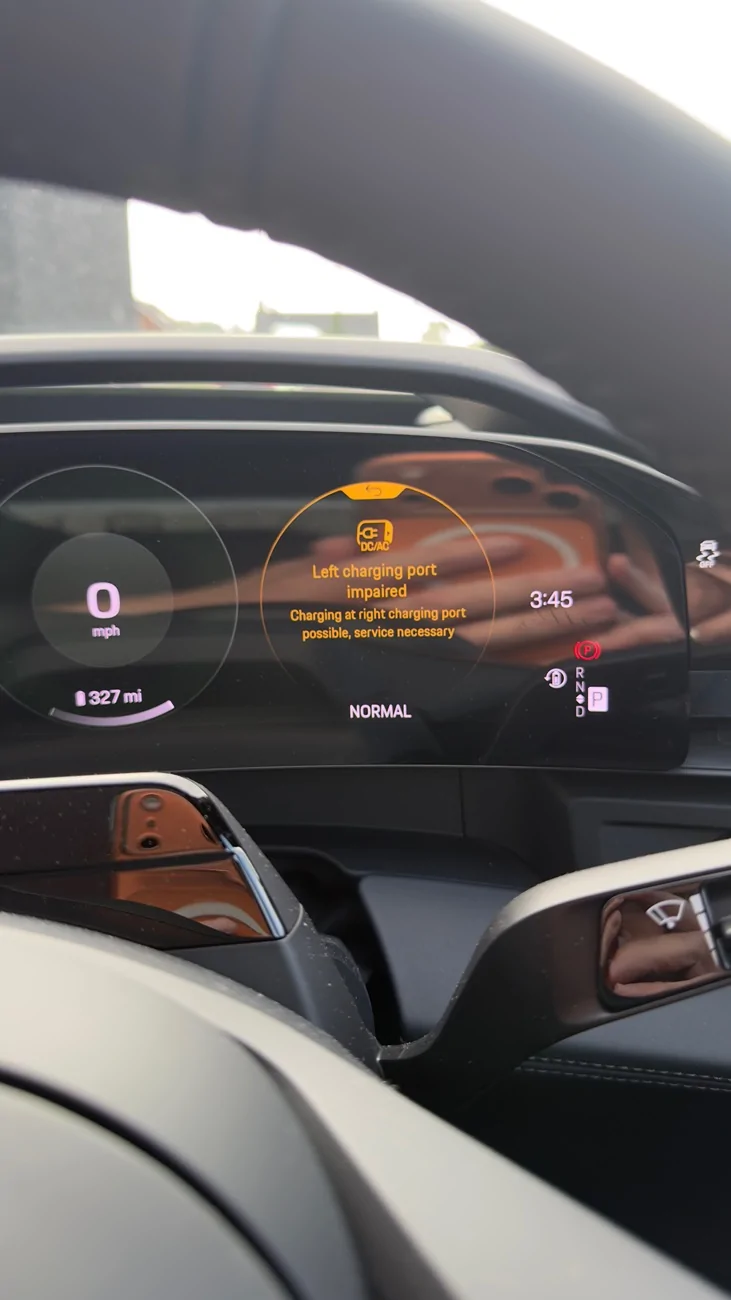Porsche Cayenne EV Charging impaired need servicing IMG_9291