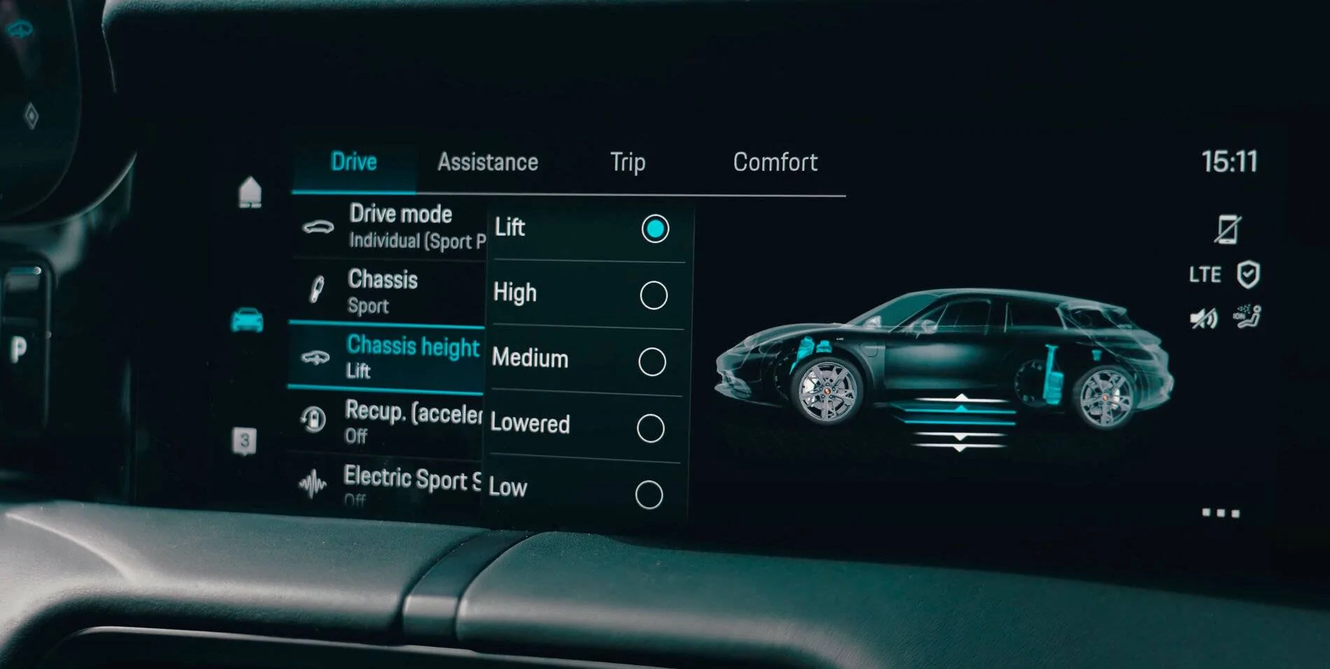 Porsche Cayenne EV Chart: Taycan Cross Turismo ground clearance heights -- with and without Offroad Design Package rideheight
