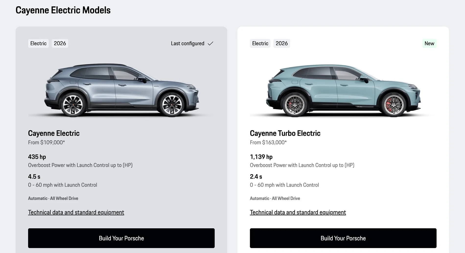 Porsche Cayenne EV Configurator available for 2026 Cayenne Electric EV - post your build! Screenshot 2025-11-19 at 10.01.11 AM