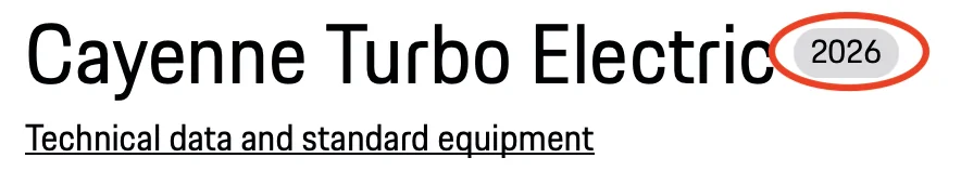 Porsche Cayenne EV [North America] - waiting… Screenshot 2026-08-03 at 10.39.45 AM