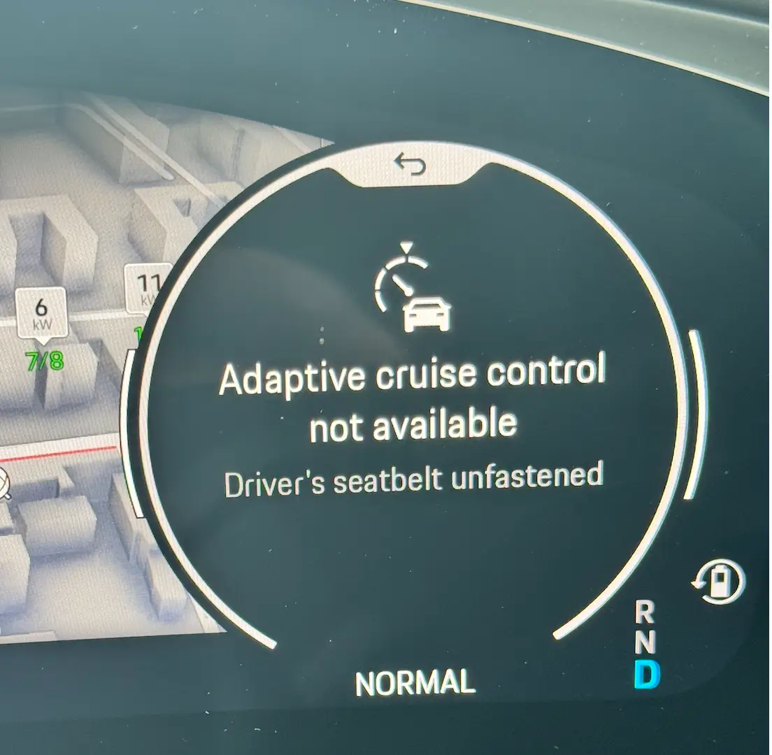 Porsche Cayenne EV Adaptive Cruise Control Issue Screenshot 2026-09-11 at 16.17.16