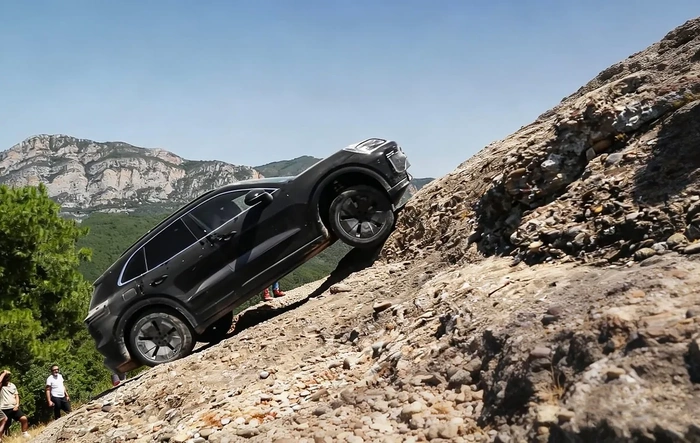 Cayenne EV off-road, crash and cold/hot weather testing (video by K1CarTV)