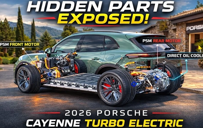 2026 Cayenne Turbo Electric EV's Mechanical Parts Views - via Augmented Reality