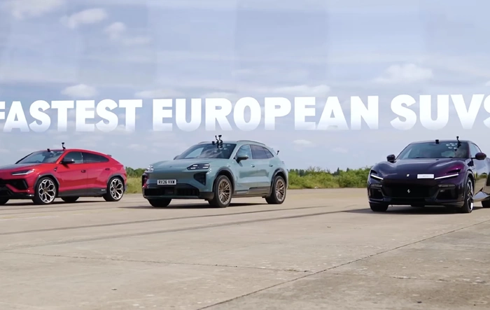 Cayenne EV Electric Turbo vs... Ferrari Purosangue, Lamborghini Urus Performante (1/4 mile, 1/2 mile race, brake test)
