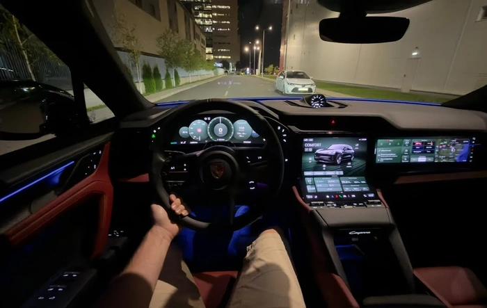 Nighttime Cayenne EV Driving - POV Video