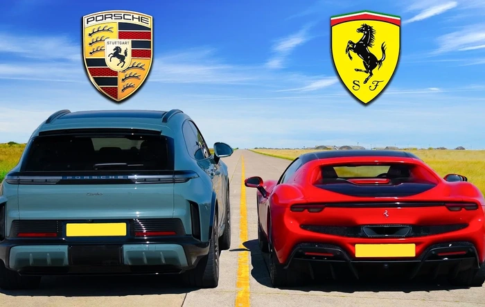 Cayenne Turbo EV vs Ferrari 296 / Carwow